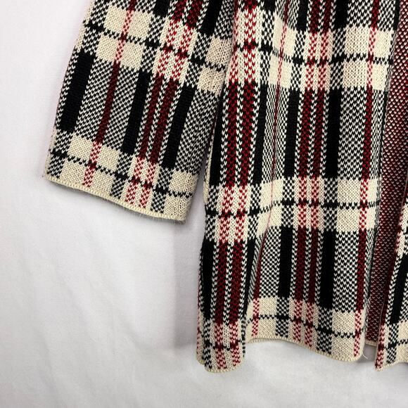Alya Plaid Open Front Cardigan M/L - Picture 3 of 6